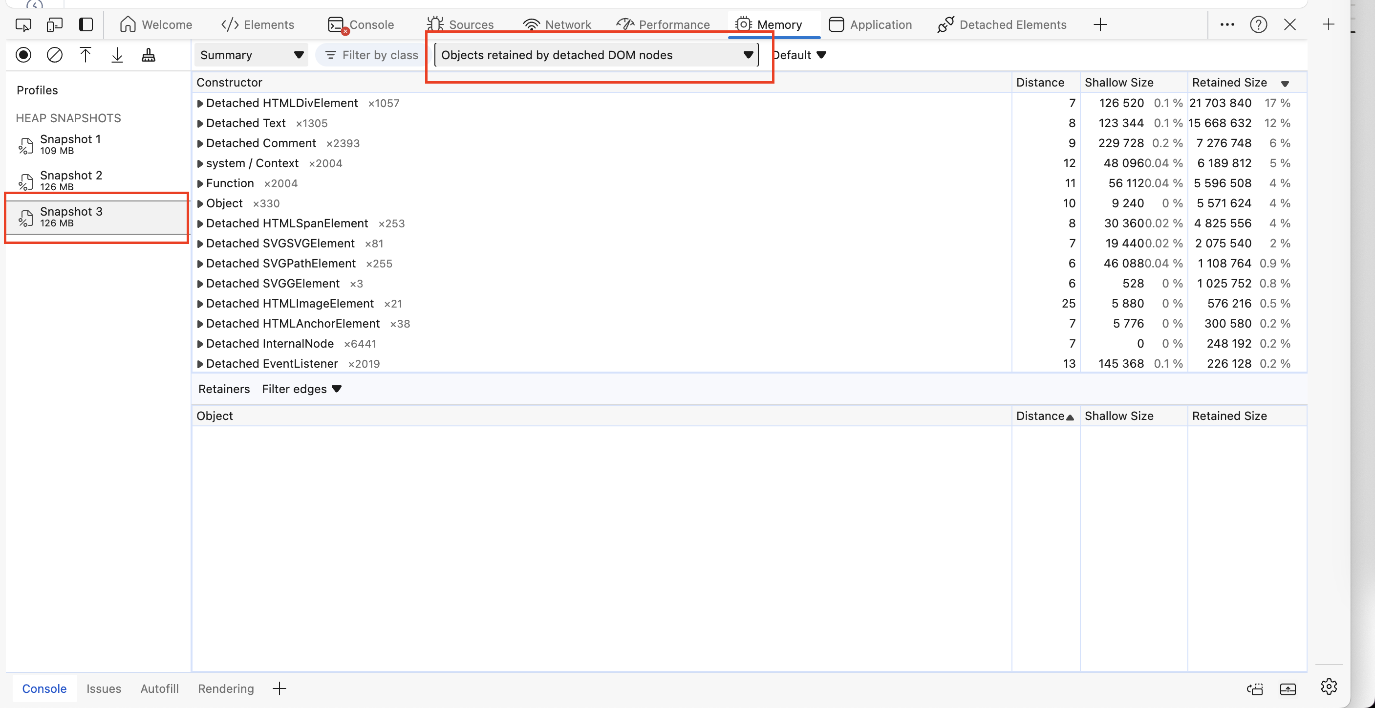 3 way heap snapshot 1